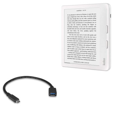 BoxWave Cable Compatible with Kobo Libra 2 - USB Expansion Adapter, Add USB Connected Hardware to Your Phone