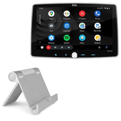 BoxWave Stand and Mount Compatible with BOSS Audio BE10ACP-C (10.1 in) - VersaView Aluminum Stand, Portable, Multi Angle Viewing Sturdy