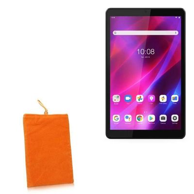 BoxWave Case Compatible with Lenovo Tab M8 (3rd Gen) - Velvet Pouch, Soft Velour Fabric Bag Sleeve with Drawstring - Bold Orange