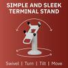Castles VEGA3000 Countertop Swivel and Tilt Stand (White) view 2
