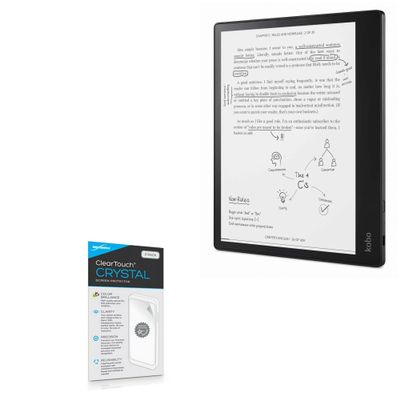 BoxWave Screen Protector Compatible with Kobo Elipsa - ClearTouch Crystal (2-Pack), HD Film Skin - Shields from Scratches
