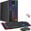HP EliteDesk Desktop RGB Lights Computer AMD A-Series Processor 8 GB RAM, 512 GB SSD, Windows 11 64-bit, Wi-Fi, Gaming PC Keyboard & Mouse (Renewed) view 1