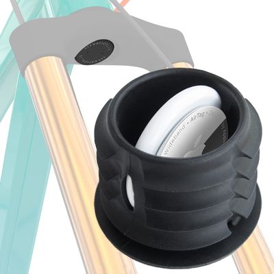 Elevation Lab AirTag (Gen 1 & 2) Mountain Bike - TagVault - The Hidden AirTag Fork Mount | for Tapered Head Tubes | Anti-Theft, Ultra-Secure