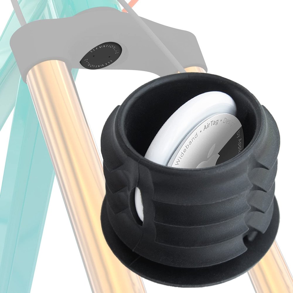 Elevation Lab AirTag (Gen 1 & 2) Mountain Bike - TagVault - The Hidden AirTag Fork Mount | for Tapered Head Tubes | Anti-Theft, Ultra-Secure
