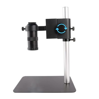 Microscope Accessories Kit HDMI USB Microscope Set HD 38MP 60FPS 1080P Industrial Microscope Camera 56 LED Light Lamp Microscope Slides (Color : with Lens Holder)