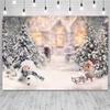 Sendy 7x5ft Winter Wonderland Backdrop Christmas Backdrops for Photography Winter Snowflake Snowman Pine Tree Glitter Christmas Party Decorations Banner Photo Shoot Props view 1
