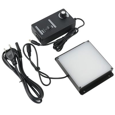 Microscope Kit Adjustable Microscope Light Source 100x100mm Square LED Illuminator Backlight Lamp Microscope Lens Adapters