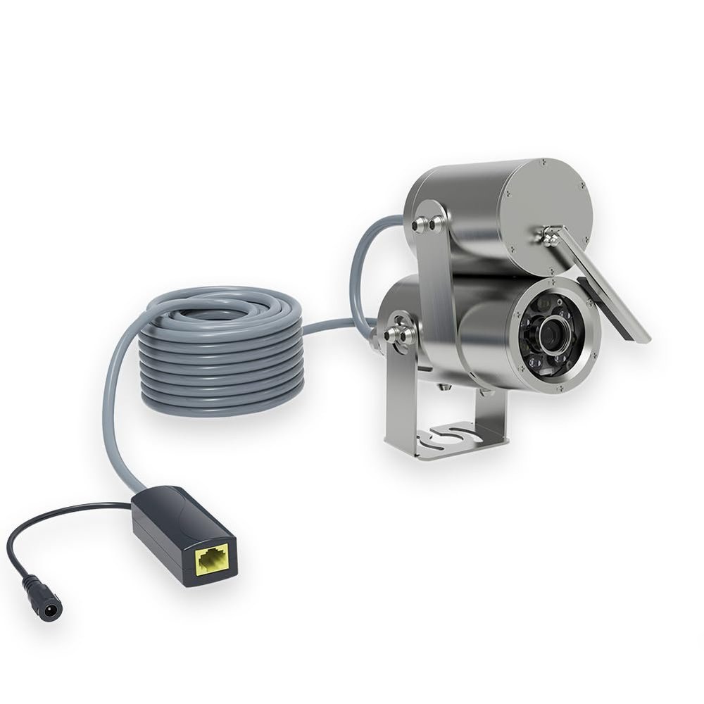 Barlus 1080p HD 60FPS Electric Focus Underwater Viewing Camera with Lens Cleaning Brush for Aquaculture, Marine IP Monitoring Camera with 32ft Cable