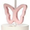 Lambs & Ivy Baby Blooms Pink Butterfly Nursery Lamp with Floral Shade & Bulb view 3