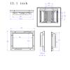 12.1 Inch Smart Capacitive Touch Screen Fully Enclosed Industrial Panel PC Win10 (4GB RAM 64GB SSD, Core i7-8565U) view 2
