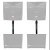 Rockville GASPOLE-A Air Assist Auto Lift 35mm Subwoofer to Speaker Pole Mount, Adjustable Height Stand with Standard Mounting System for Pro Audio and DJ Setups, 2 Piece view 1