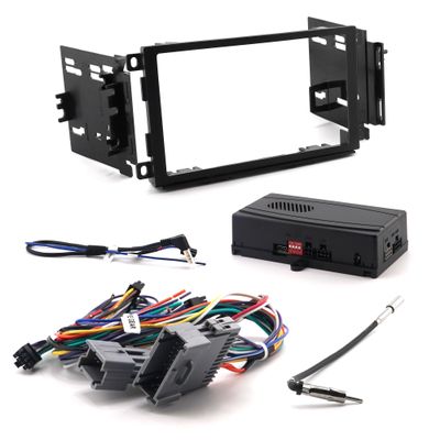 Crux Interfacing Solutions DKGM15 Crux Onstar Radio Replacement Interface W/ Swc Retention Video Switcher & D. Din Dash Kit - Gm Clas