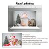 10x6.5ft Christmas Fireplace Photo Backdrop Christmas Party Decoration Banner Candle Christmas Tree White Retro Wall Elk Pendant Background view 4