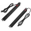 PDU Power Strip Surge Protector, 8/12 Outlet Power Strip Surge Protector, 1U Rack Mount PDU Power Strip for Network Server Racks, 15A/125V, 6ft Cord, Black view 1