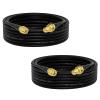 Superbat WiFi Antenna Extension Cable (2-Pack) RP-SMA Male to RP-SMA Female Bulkhead Mount RG8X Cable 10ft for WiFi Router Security Camera Wireless Network Card Adapter (Not for TV) view 1
