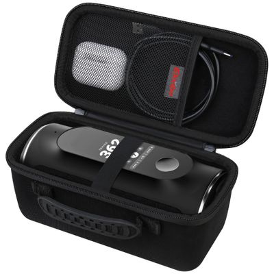 Elonbo Carrying Case for Blue Tees Golf Player+ GPS Speaker, Wireless Ultra Portable Bluetooth Speaker Travel Bag Golf Speaker and Rangefinder Storage Holder, Mesh Pocket Fits Charging Cable, Black