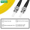 Fibergaga-10m(33ft) OS2 ST to ST Fiber Patch Cable, Single Mode, Simplex, Length Option: 0.5M(1.6ft)-100m(328ft) 9/125m 2.0mm Diameter Fiber Optical Cords, OS1/OS2 Compatible view 2