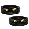 Superbat SMA Coaxial Extension Cable (2-Pack) SMA Male to SMA Female Bulkhead Mount RG8X Cable 15ft for WiFi Router Security Camera Wireless Network Card Adapter (Not for TV) view 1