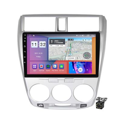 9 Inch Car Stereo Radio GPS Navigation for Honda City 2008-2013 Android 11 Multimedia Player Audio Video Support Carplay SWC DSP WiFi Bluetooth USB FM AM+Backup Camera,M700s/8+128g
