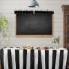 Tallew 3 Pcs Circus Awning 3D Cardboard Stripe Table Skirt, Black White view 4