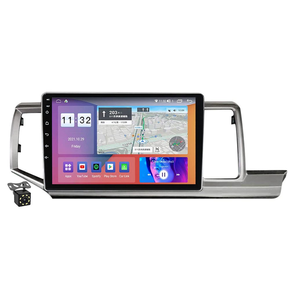 2 Din Android 11 Autoradio for Honda STEPWGN 2009-2015 Car Stereo Multimedia Video Player Support Carplay/Auto Navigation GPS WiFi Bluetooth FM Radio SWC+Backup Camera,M400s/4+64g