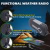 LACUCINO Emergency Weather Hand Crank RadiosSOS Alert AM FM NOAA Solar Radio with Flashlight Cell Charger for Home (Black) view 2