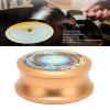 HiFi Disc Stabilizer, Record Weight Stabilizer, Professional Record Clamp Turntables Disc Stabilizer with Silicone Bottom Pad for Record Player, Vibration Damping(Gold) view 2
