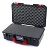 Black Pelican 1525 Air case with Red Handle & latches. Comes with Foam. view 2