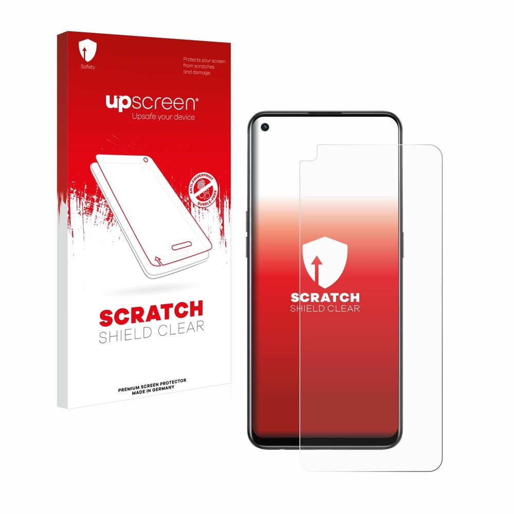 upscreen Scratch Shield Screen Protector compatible with Oppo Reno 5 Lite - HD-Clear, Anti-Fingerprint