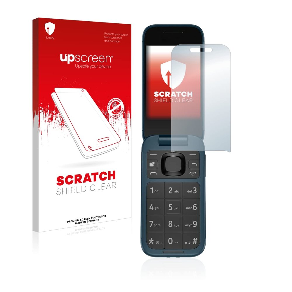 upscreen Scratch Shield Screen Protector compatible with Nokia 2660 Flip - HD-Clear, Anti-Fingerprint