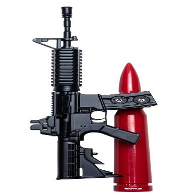 VMS RACING AR-15 M4 M16 RED 50 Cal Caliber Bullet Antenna Anti-Theft and Reception Booster Heavy Gauge CNC Billet Aluminum Short Compatible with Jeep Wrangler Jk Jku Jl Jlu