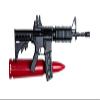 VMS RACING AR-15 M4 M16 RED 50 Cal Caliber Bullet Antenna Anti-Theft and Reception Booster Heavy Gauge CNC Billet Aluminum Short Compatible with Jeep Wrangler Jk Jku Jl Jlu view 2