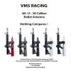 VMS RACING AR-15 M4 M16 RED 50 Cal Caliber Bullet Antenna Anti-Theft and Reception Booster Heavy Gauge CNC Billet Aluminum Short Compatible with Jeep Wrangler Jk Jku Jl Jlu view 3