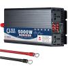 BEZAX Power Inverter Pure Sine Wave Inverter DC 12V 24V 48V 60V to AC 110V 220V 3000W 4000W 5000W Peak Pure sine Wave Power Inverter,with 2 Ac Outlets & Dual Digital Display,5000W-60Vto110V view 1