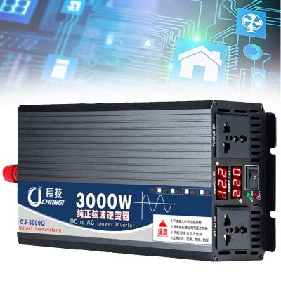 BEZAX 3000W 4000W 5000W Pure Sine Wave Inverter 12V 24V 48V 60V to 110V 220V Car Converter Power Inverter,with LED Display and AC Outlet,for motorhomes,Truck,Boat,Camping,Household,3000W-12Vto220V