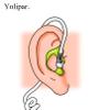 Yolipar Replacement Soft Silicone Eardud Earmold for Walkie Talkie Audio Kit Air Acoustic Tube Earpiece Headset (Green, Medium(2 Pairs)) view 4
