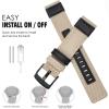 Abanen 22mm Nylon Military Style Watch Bands for Garmin Instinct 3 45mm/ 2 Solar, Woven Fabric Durable Wristband Strap for Instinct E 45mm/ Tactical/Tide/Esports (Khaki) view 2