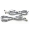 Coorle Telephone Cable 4Core with 4P4C Plug Multifunction Flat Phone Extension Cord-White 7FT 10PCS/Bag view 1