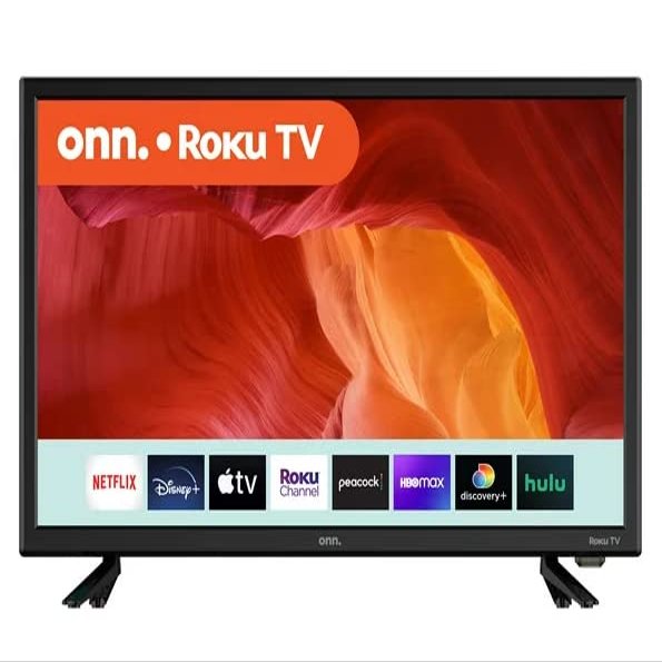ONN 24-Inch Class HD LED Smart TV 720p Resolution, 60 Hz Refresh Rate, DLED Display, Wireless Streaming 100012590 (Renewed)