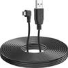 ARIFAYZ Mini USB Charging Cable for Q3 Dash Cam, USB 2.0 A-Male to Mini-B Car Vehicle Power Charger Adapter Cord for Dash Cam Rearview Mirror Cam Backup Camera (11.5FT, Left Angle) view 1