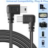ARIFAYZ Mini USB Charging Cable for Q3 Dash Cam, USB 2.0 A-Male to Mini-B Car Vehicle Power Charger Adapter Cord for Dash Cam Rearview Mirror Cam Backup Camera (11.5FT, Left Angle) view 4