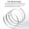 Telephone Cable 6P6C with RJ12 Male to Male Flat Phone Cable for Fax Machine, Modem - 7FT White 10PCS view 2