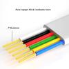 Telephone Cable 6P6C with RJ12 Male to Male Flat Phone Cable for Fax Machine, Modem - 7FT White 10PCS view 3
