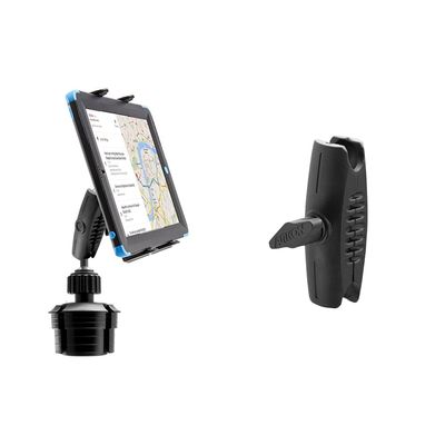 ARKON Car Cup Holder Tablet Mount for Apple iPad Air 2 iPad Pro iPad 4 3 2 Retail Black (TABRM023) & Robust Mount Shaft Black Retail (SP-RM250)