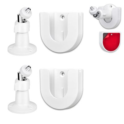 2pack Strong Adhesive Wall Mount +Adjustable Indoor/Outdoor Security Wall Mount Compatible with Arlo Pro/Pro 2/Pro 3/Ultra/Ultra 2,Ring Indoor Cam(1st Gen) , eufyCam E/2C