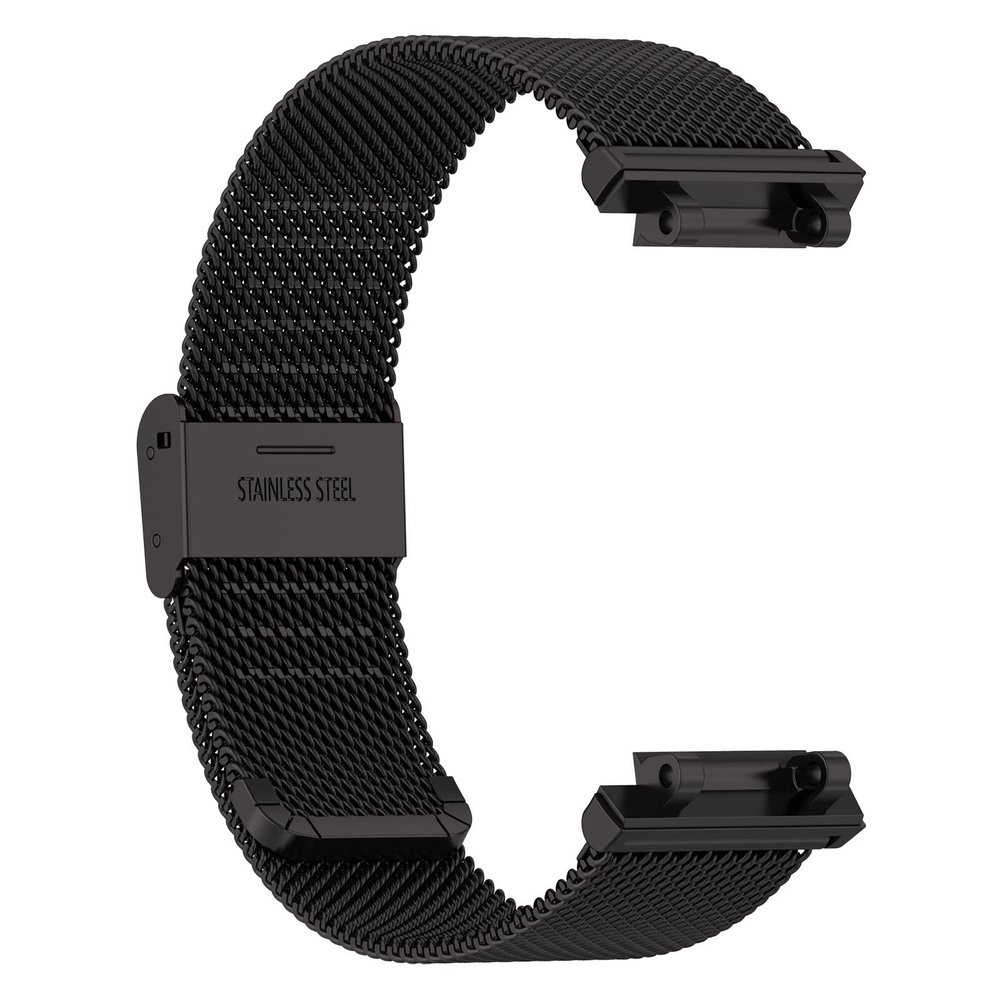 Chofit Mesh Band Compatible for Amazfit T-rex2 Stainless Steel Strap Replacement Bands Metal Mesh Wristband Strap for Amazfit T-rex2 (Black)