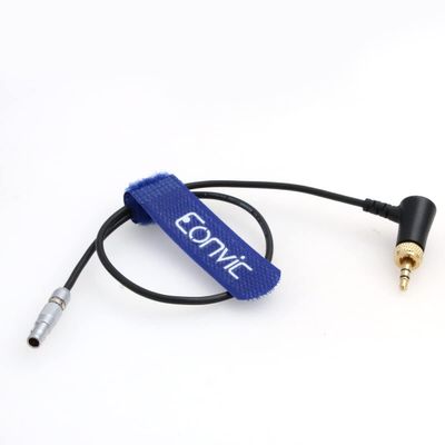 Eonvic Red Monstro 8k VV Camera Timecode Cable 3.5mm Right Angle Locking TRS to Straight Mini 4-Pin