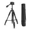 Andoer 157cm/61.8inch Portable Tripod Horizontal Camera Tripod Stand Aluminum Alloy 5kg/11lbs Load Capacity 1/4 in Screw Connection with Phone Clamp Carry Bag for Vlog Live Streaming Video Recording view 1