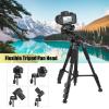 Andoer 157cm/61.8inch Portable Tripod Horizontal Camera Tripod Stand Aluminum Alloy 5kg/11lbs Load Capacity 1/4 in Screw Connection with Phone Clamp Carry Bag for Vlog Live Streaming Video Recording view 2