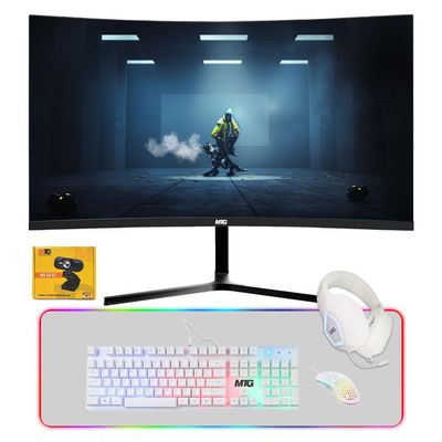 TechMagnet All in one Desktop Computer,Cheetah 6,Intel Core i5 8th Gen,16GB DDR3,480GB SSD,New 24 inch Curved Display,Gaming Kit,Webcam,USB Wi-Fi,Windows 11(Renewed)